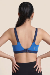 Zelocity High Impact Quick Dry Padded Sports Bra - Naval Academy — thumbnail 4